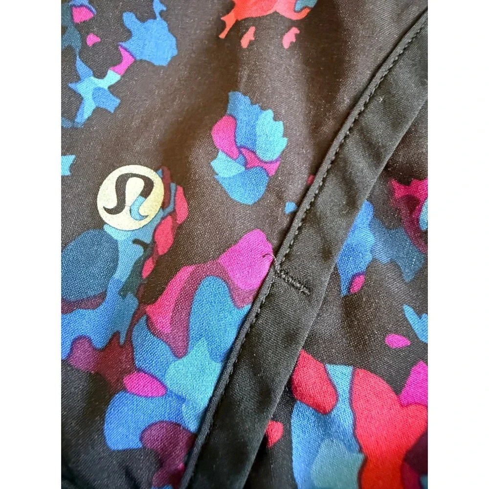 Lululemon Speed Up Running Shorts Low Rise Lined Multi Splatter Black 6 Women